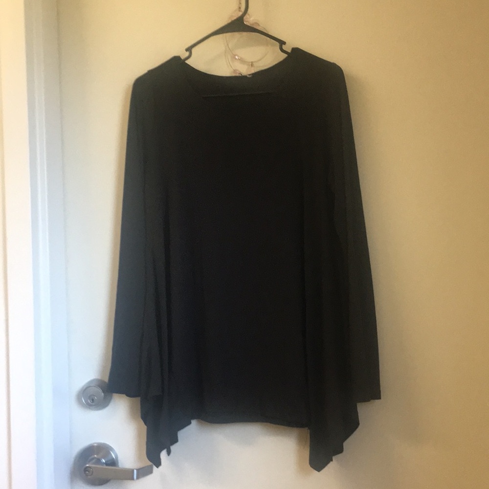 Chic Black Long Sleeve Women's Top
